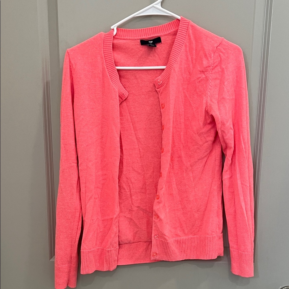 GAP Women's Vibrant Pink Cardigan